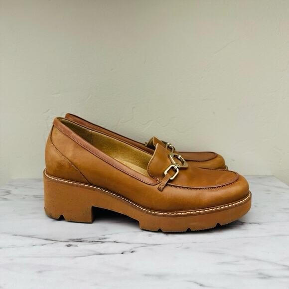 Naturalizer Cabaret Tan Leather Slip On Loafers Women’s Size 8 - Picture 4 of 9